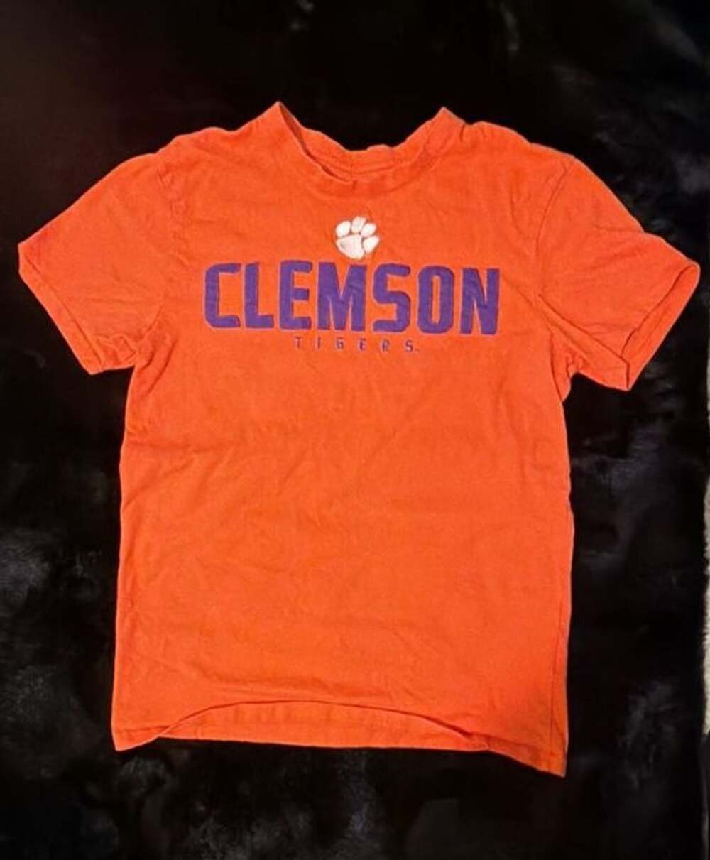 Champion Clemson Tigers Orange T-Shirt Size S 100%cotton